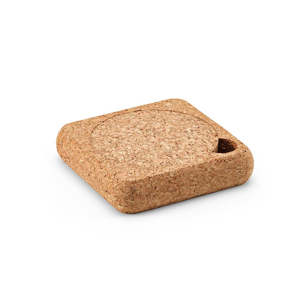 Klein cork coasters. Set of 6 with organizer. Made in Portugal promotional product