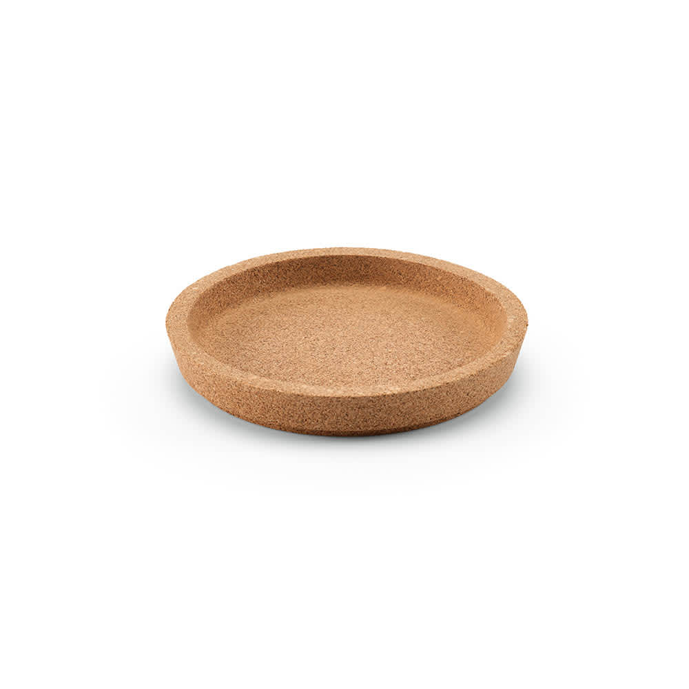 Ravel invidual round coaster cork coaster with rim. Made in Portugal promotional product