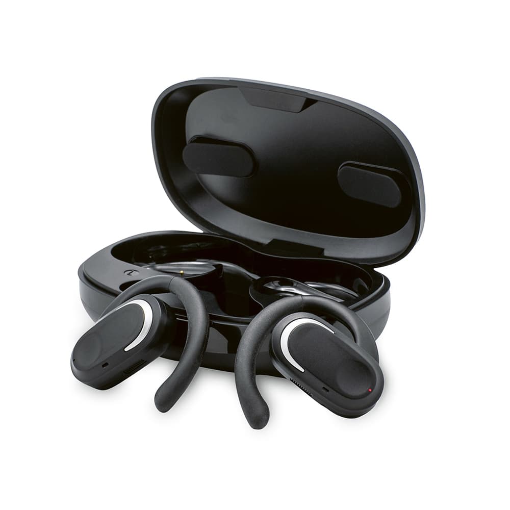 Aerotunes Earbuds rABS 750mAh. 30h playtime and Open Ear Design promotional product