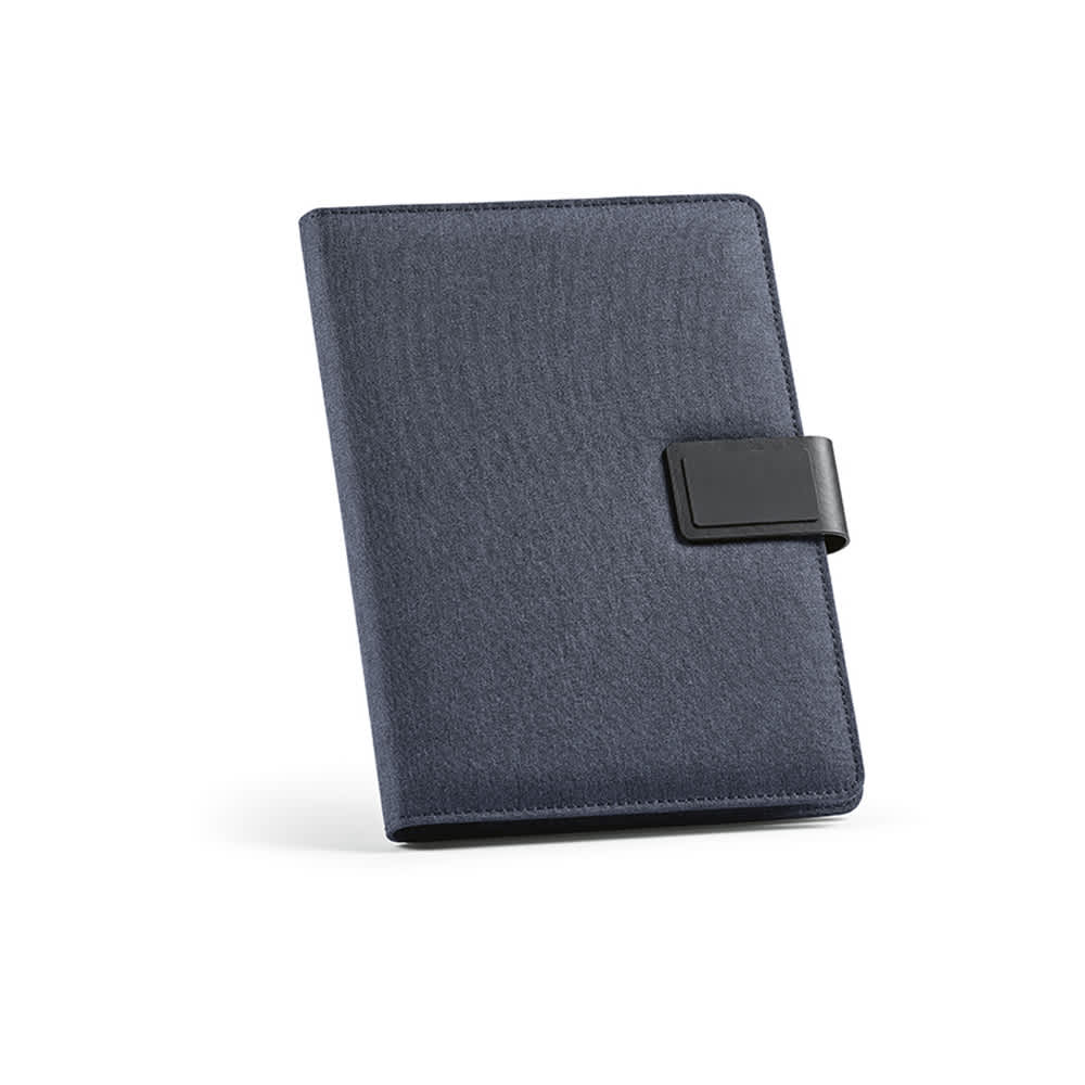Tolstoy A5 Folder rPET. 64 FSC® sheet notepad and rPU closure promotional product