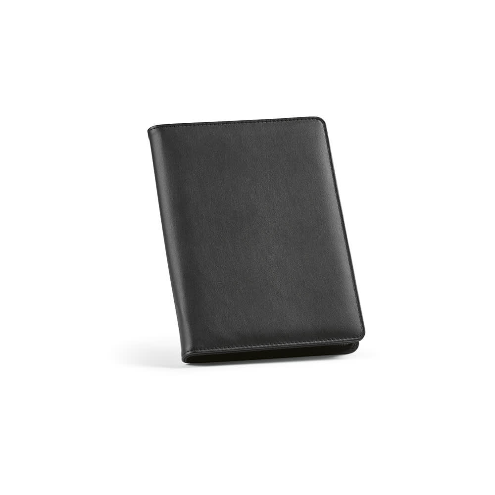 Orwell A5 Folder rPU. 64 FSC® sheet notepad and zipper closure promotional product