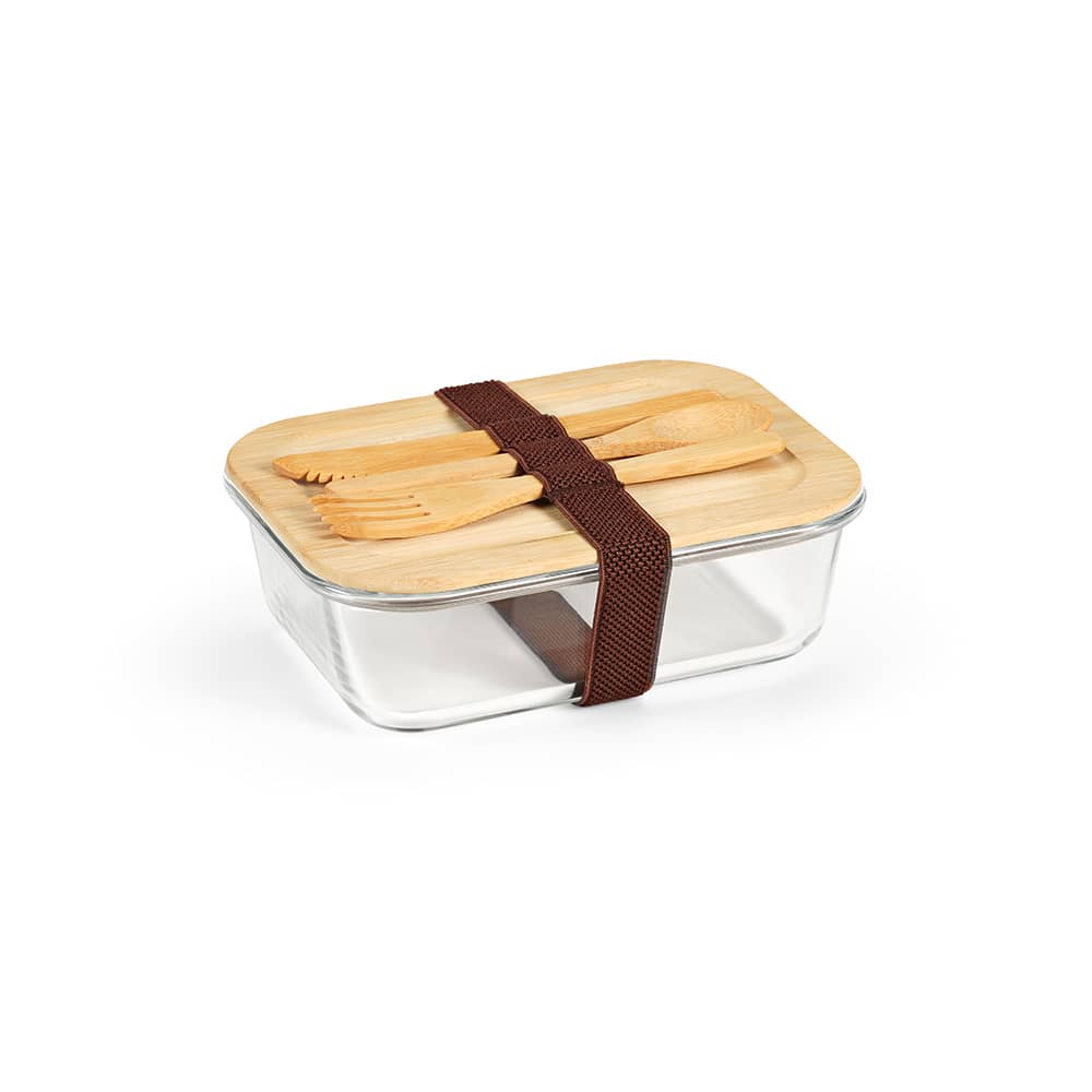 Van Gogh 1000 Lunchbox Borosilicate Glass and Bamboo 1090ml promotional product