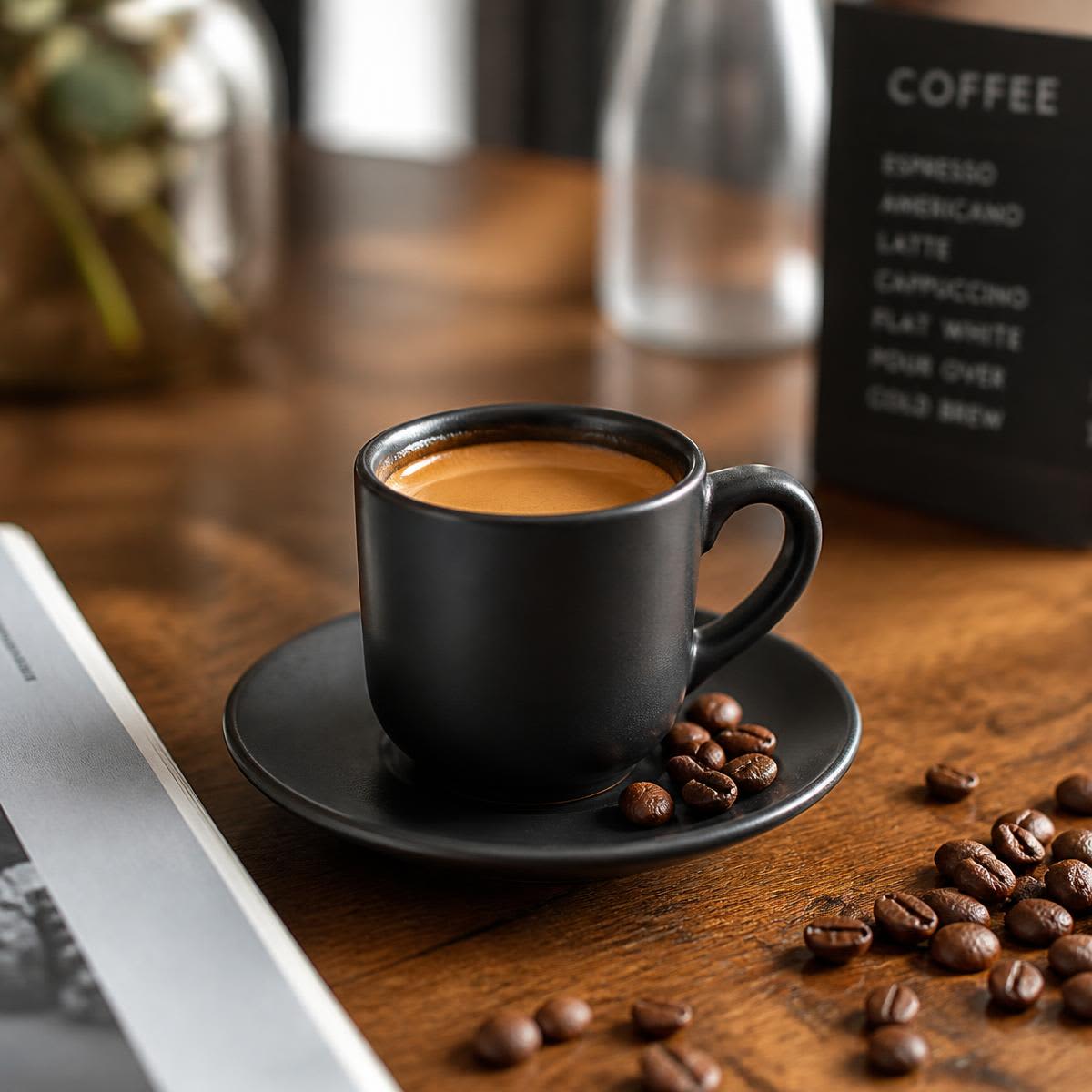 Amur ceramic espresso mug. 80ml. Matt finish. Made in Portugal promotional product