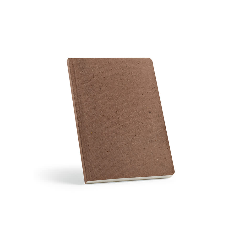 Doyle A5 Notebook Coffee Waste cover. 80gsm recycled 196 pages promotional product