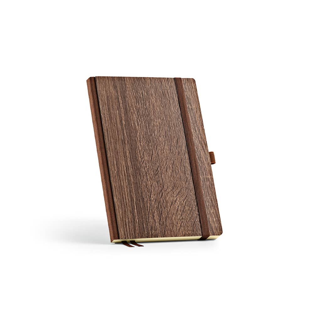 Steinbeck A5 Notebook Woodgrain cover. 70gsm FSC® 196 pages promotional product