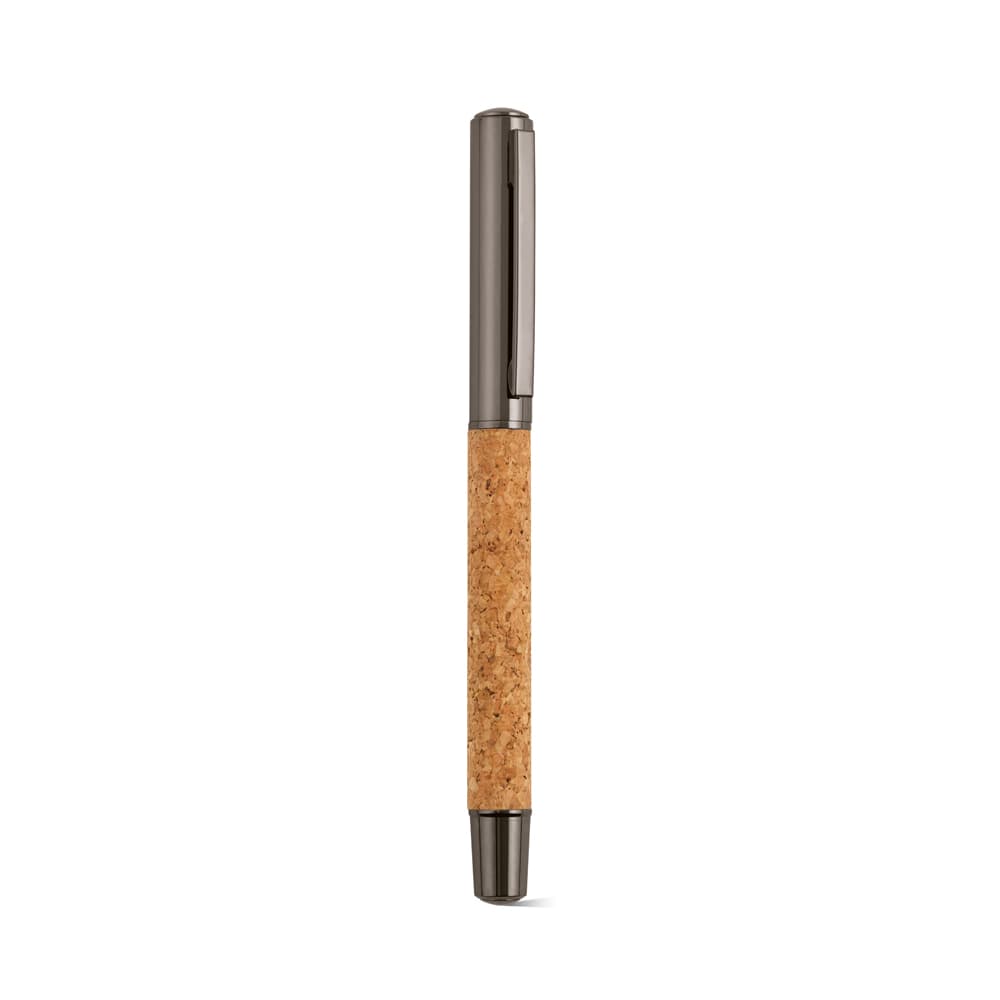 Faulkner Pen Cork and rSS. Blue 2km Dokumental® ink promotional product