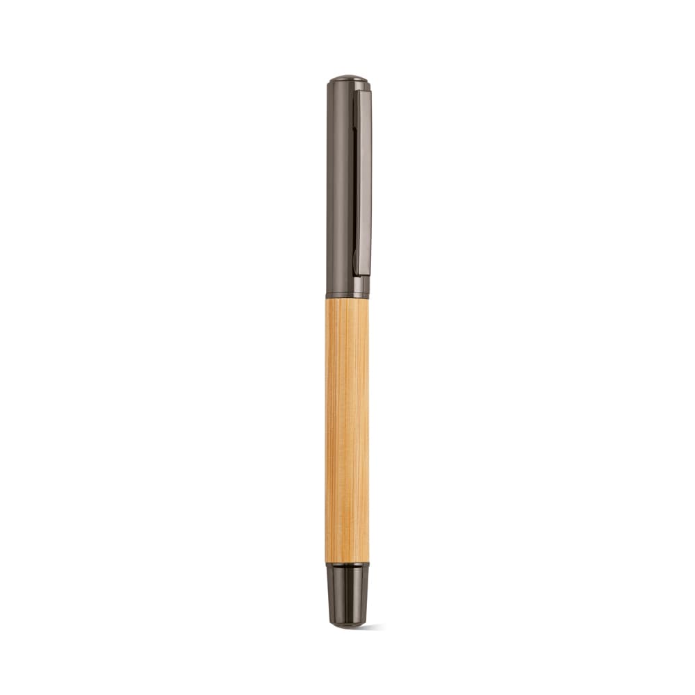 Aeschylus Pen Bamboo and rSS. Blue 2km Dokumental® ink promotional product