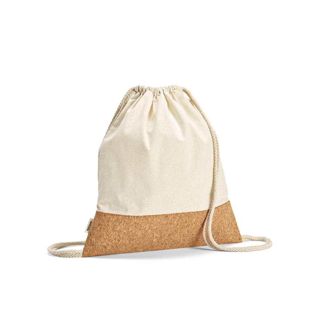 Orizaba Drawstring Bag rCotton 180gsm and Cork promotional product