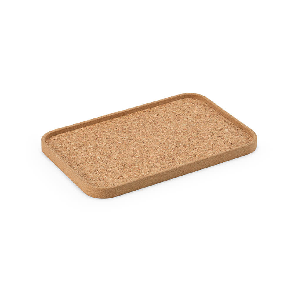 Waters rectangular cork tray. Made in Portugal promotional product
