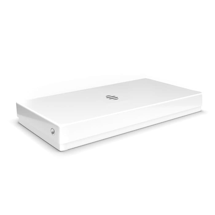 A white promotional product named "Cuqui Set," featuring a sleek, rectangular design with a logo.
