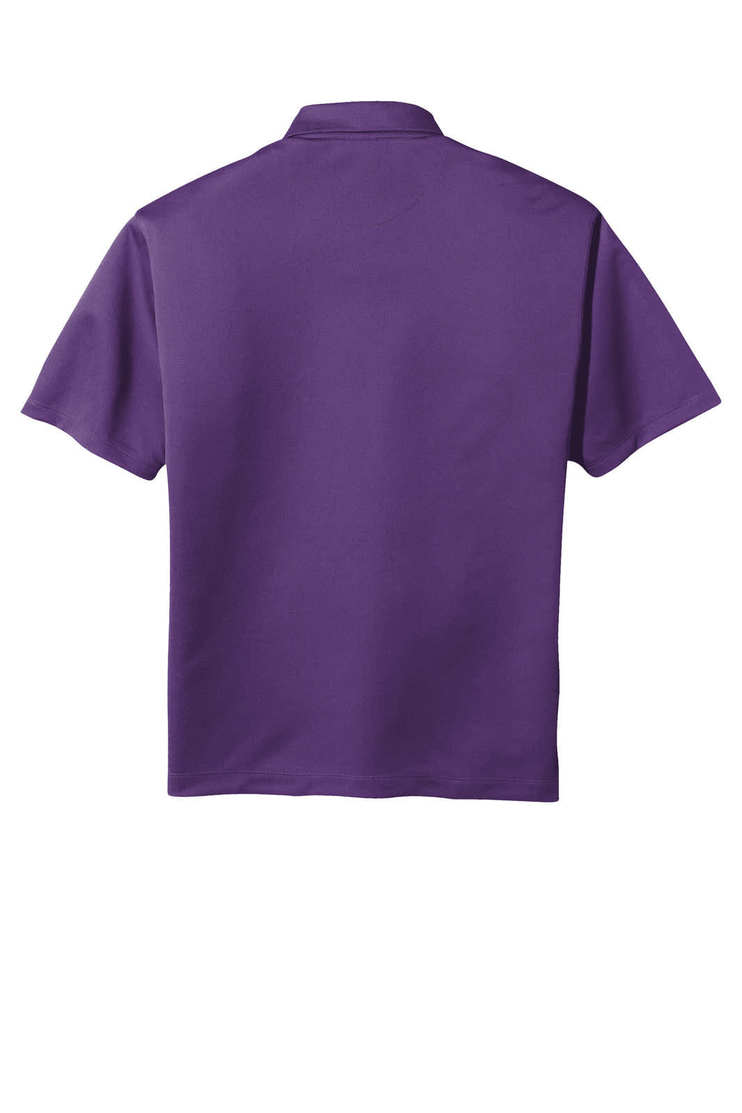A purple Nike Dri-FIT polo shirt featuring a plain back and a collar, with a logo on the chest.