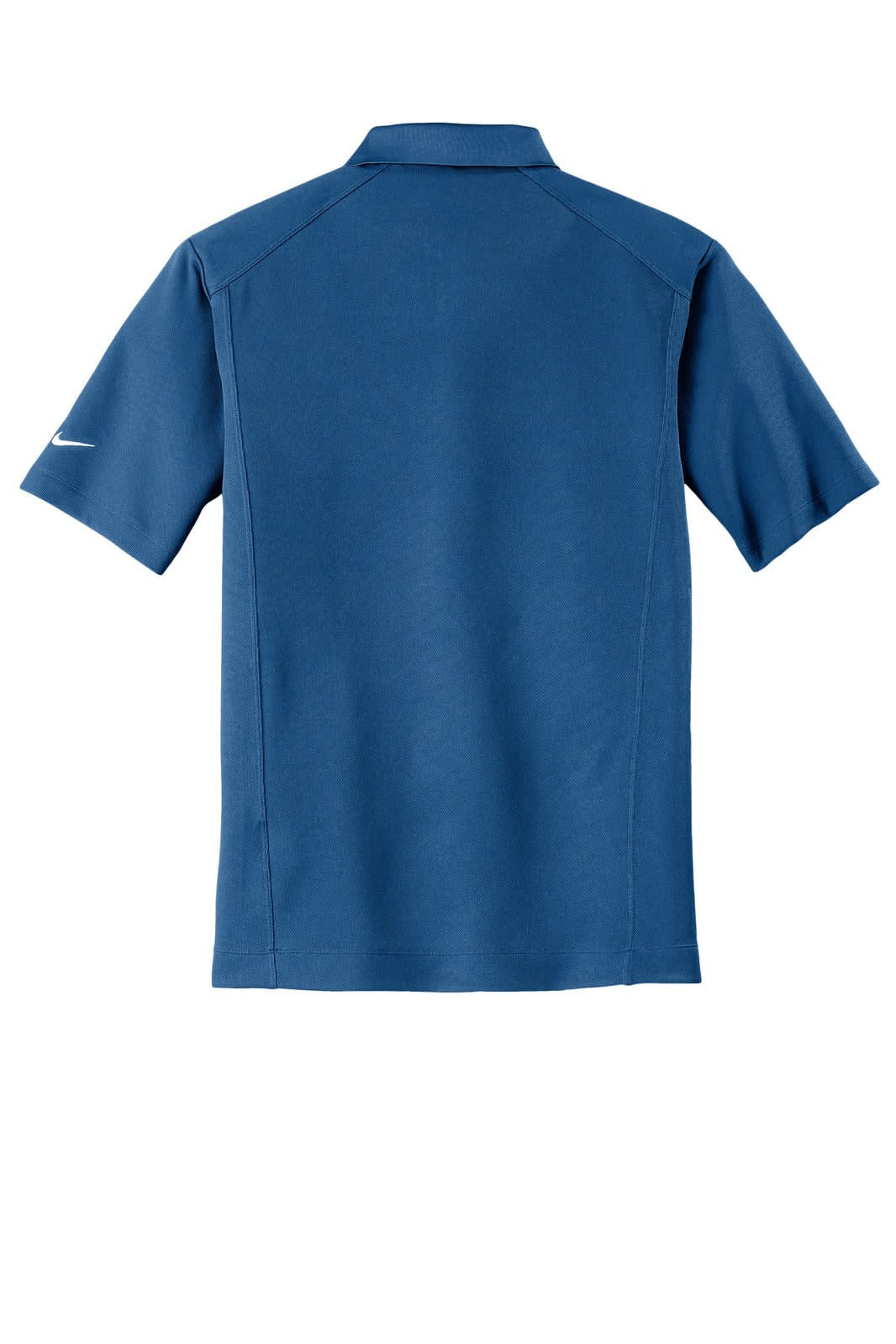 A blue Nike Dri-FIT Classic Polo shirt with a collar and short sleeves. The shirt features a logo.
