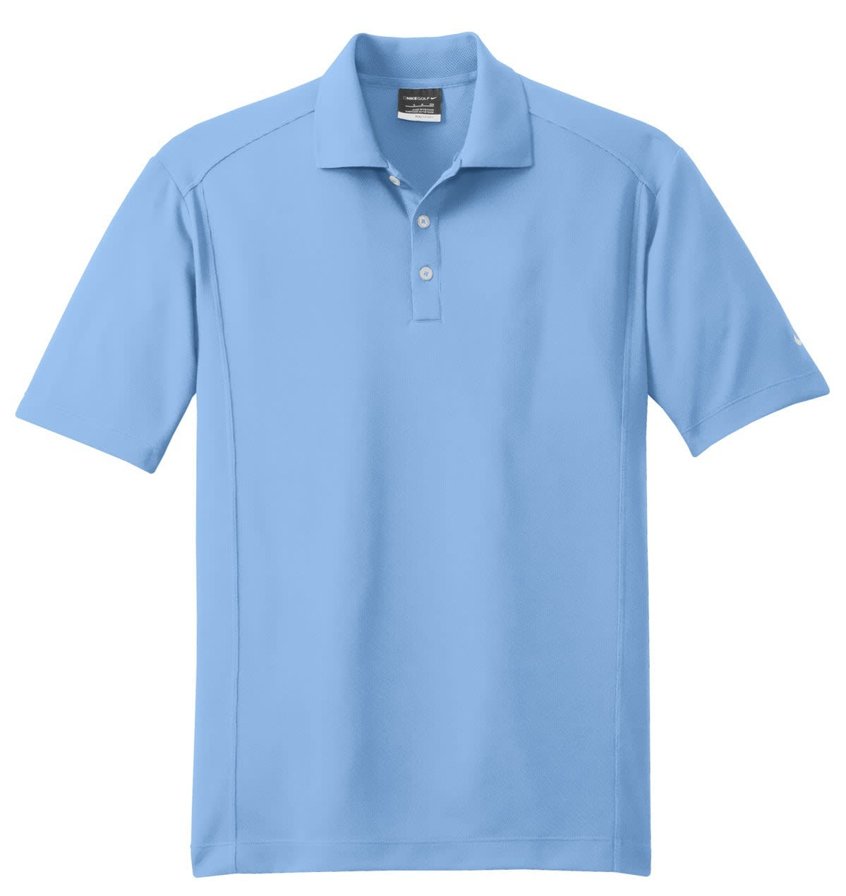 Light blue Nike Dri-FIT Classic Polo shirt featuring a collared design and buttons, with a logo present.