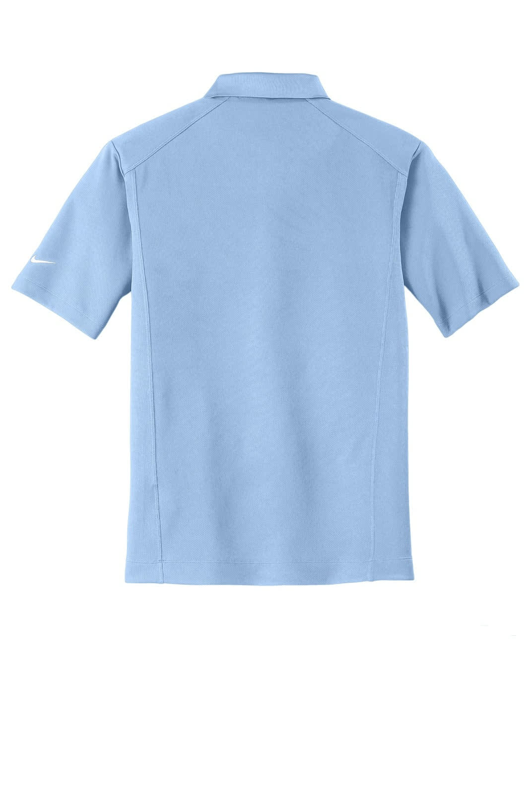 A light blue Nike Dri-FIT Classic Polo shirt with a collar and short sleeves, featuring a logo.