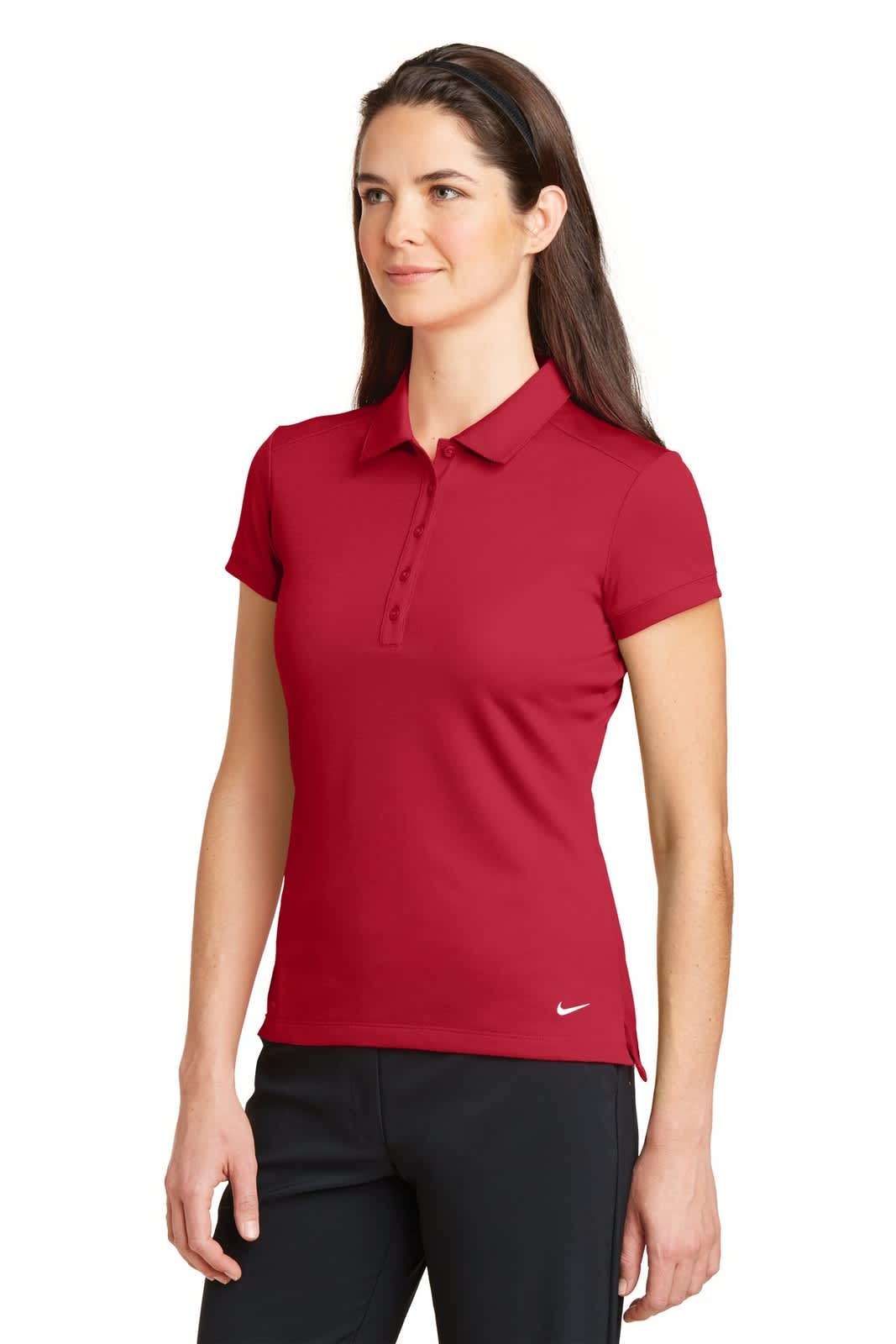 Nike Ladies Dri-FIT Solid Icon Pique Modern Fit Polo