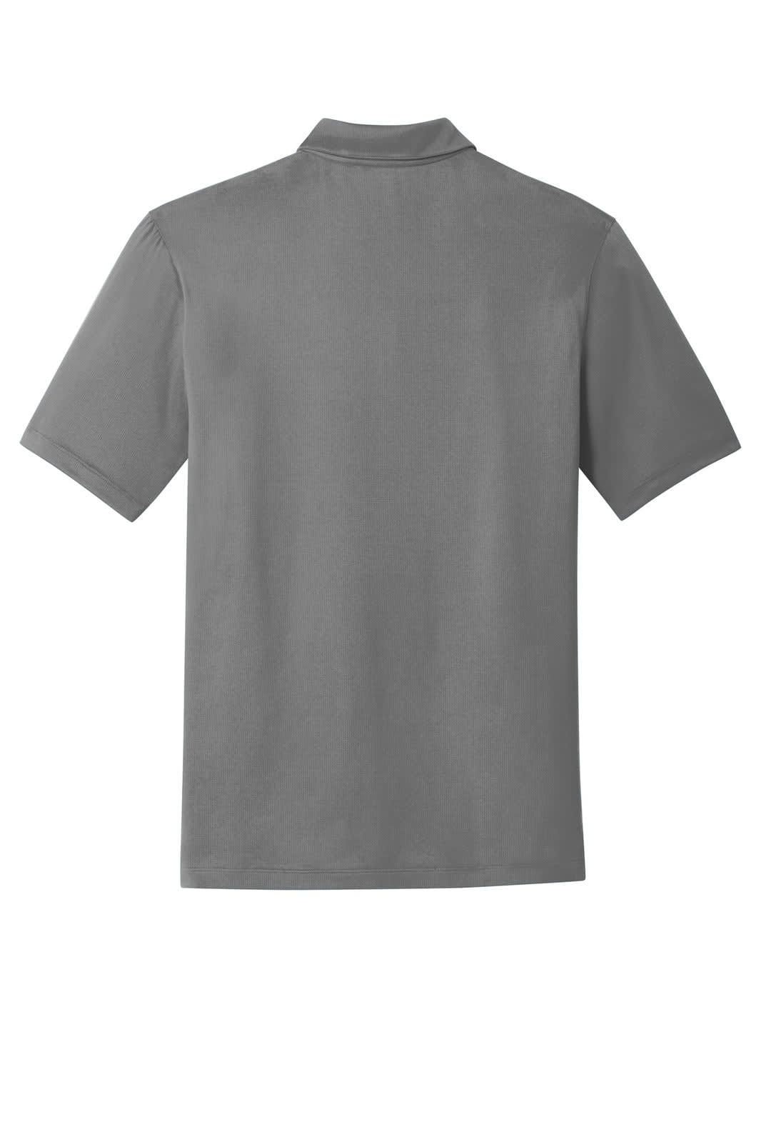 A grey Nike Dri-FIT Legacy Polo shirt featuring a classic polo design and a branded logo.