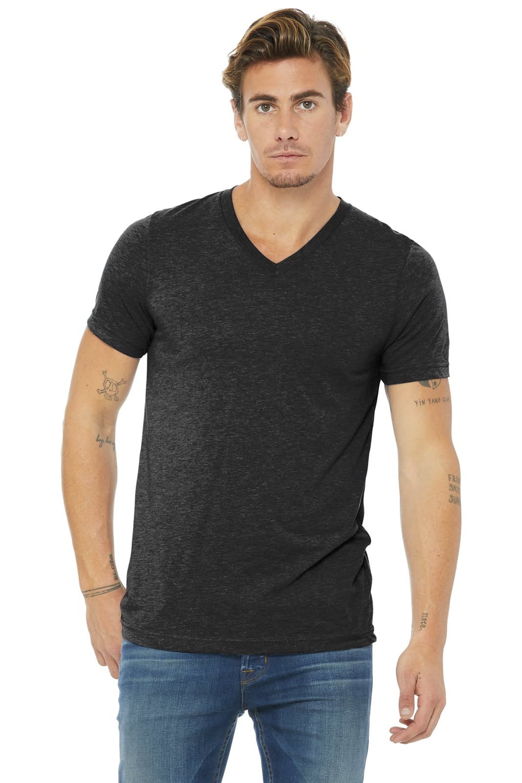 BELLA+CANVAS  Unisex Triblend Short Sleeve V-Neck Te