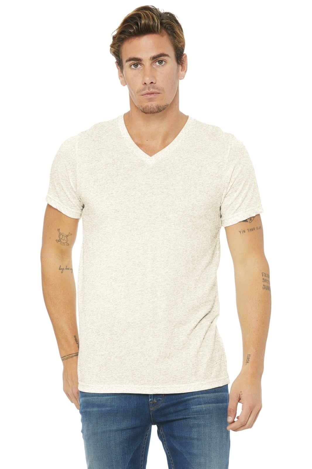 BELLA+CANVAS  Unisex Triblend Short Sleeve V-Neck Te