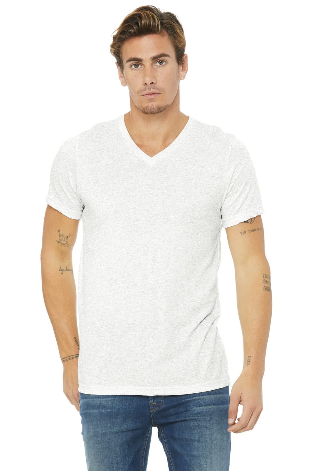 BELLA+CANVAS  Unisex Triblend Short Sleeve V-Neck Te