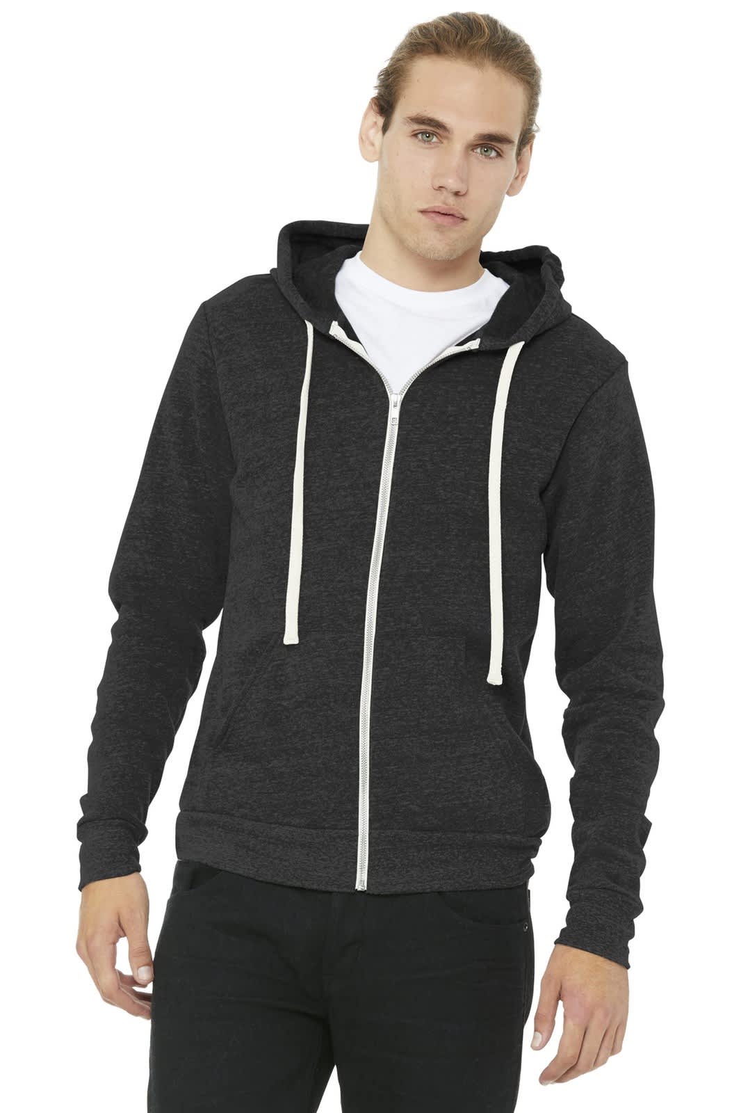 BELLA+CANVAS  Unisex Triblend Sponge Fleece Full-Zip Hoodie