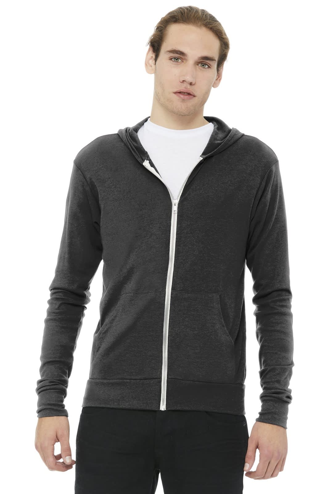 BELLA+CANVAS  Unisex Triblend Full-Zip Lightweight Hoodie