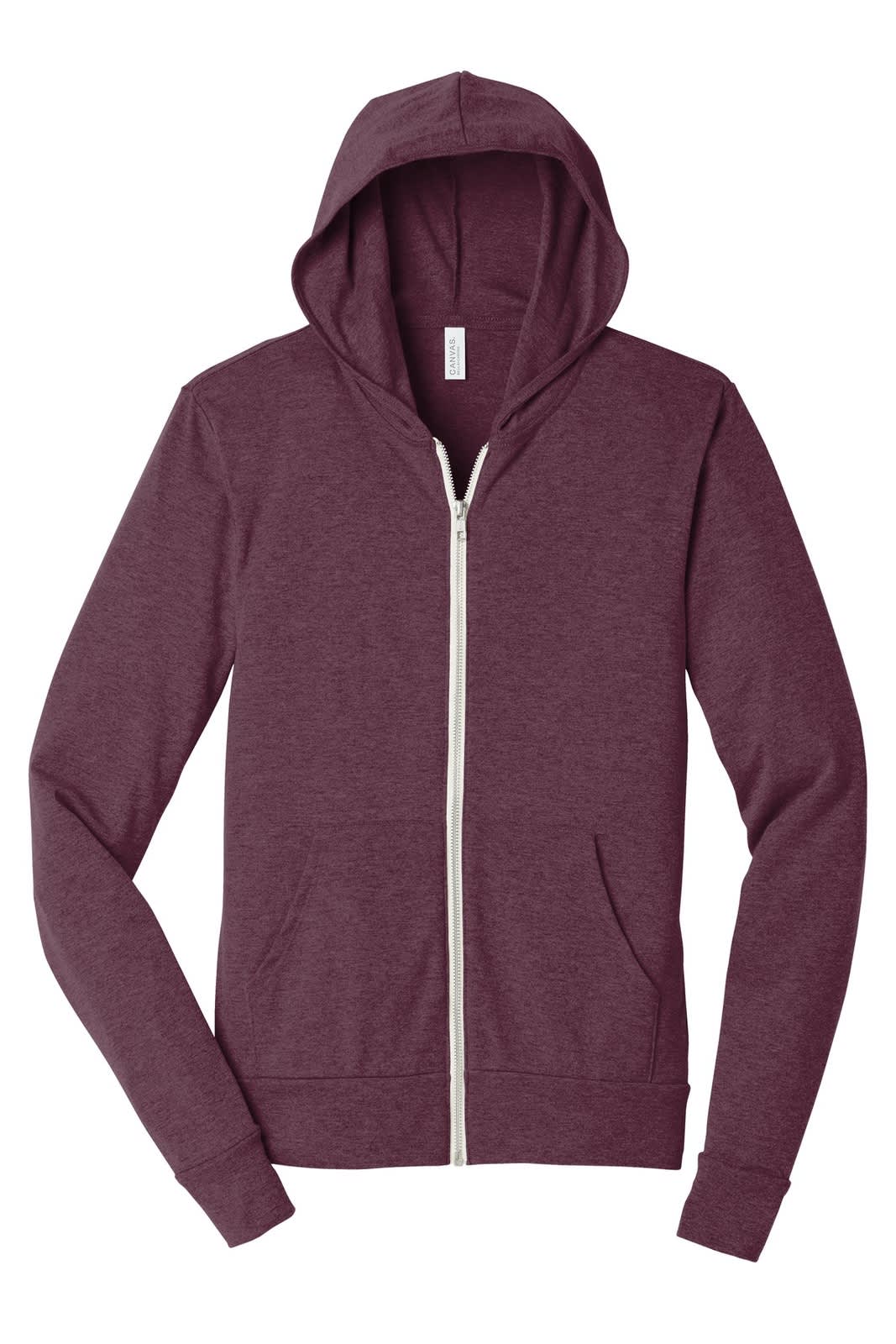 BELLA+CANVAS  Unisex Triblend Full-Zip Lightweight Hoodie