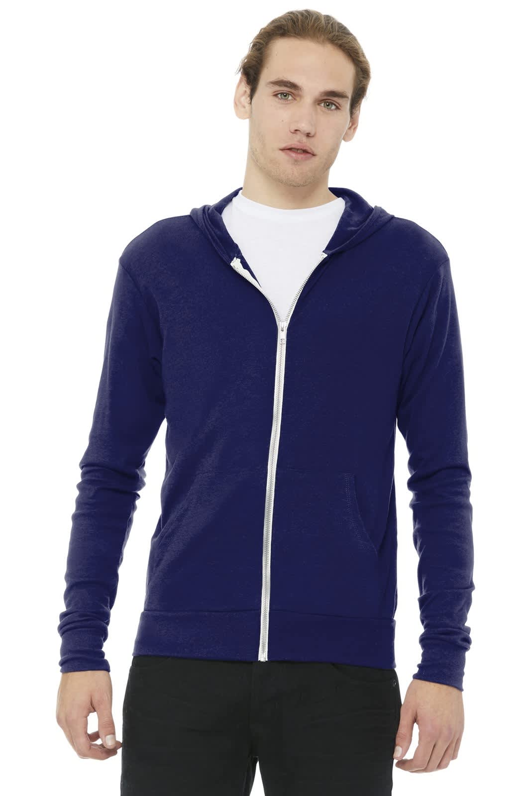 BELLA+CANVAS  Unisex Triblend Full-Zip Lightweight Hoodie