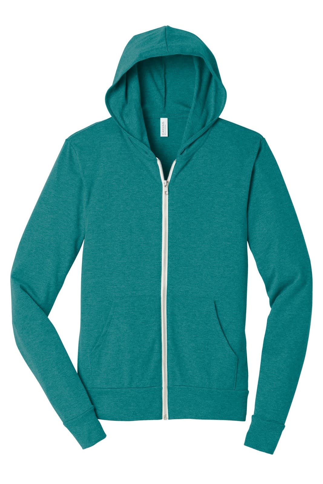 BELLA+CANVAS  Unisex Triblend Full-Zip Lightweight Hoodie