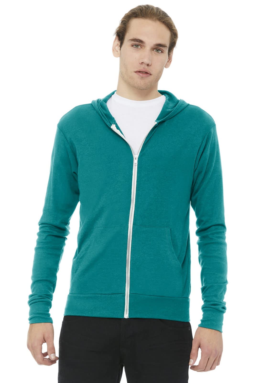 BELLA+CANVAS  Unisex Triblend Full-Zip Lightweight Hoodie
