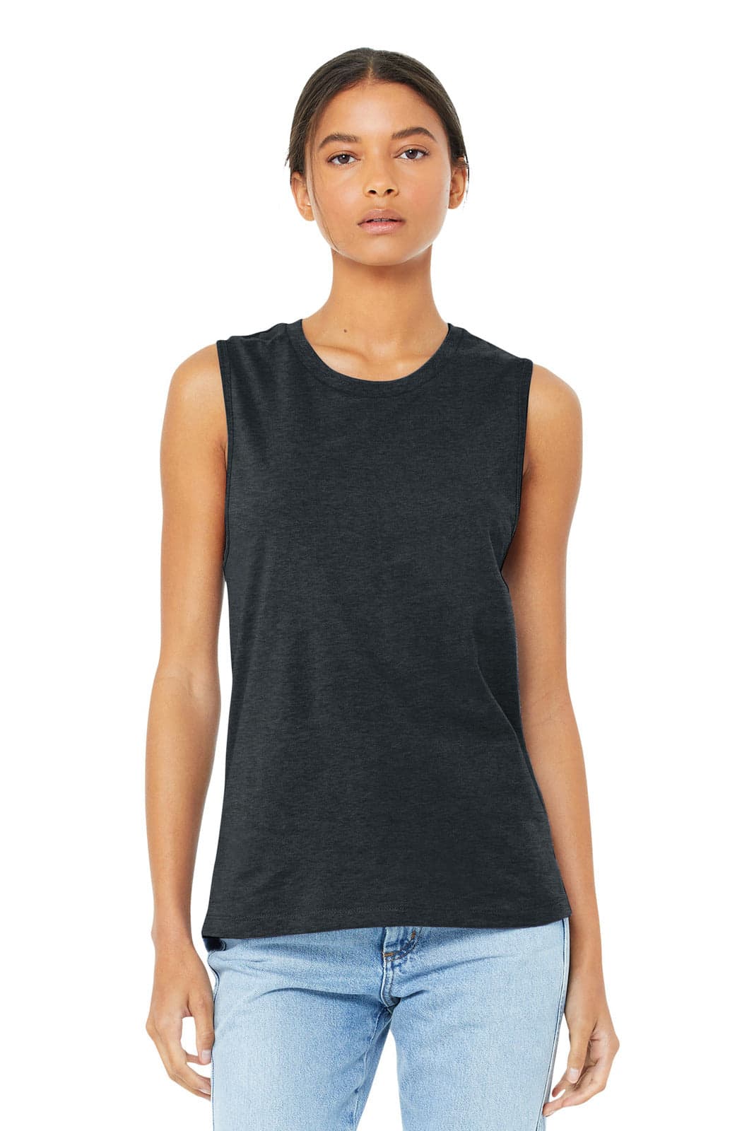 BELLA+CANVAS Women's Jersey Muscle Tank - BC6003 Image Dark Grey Heather