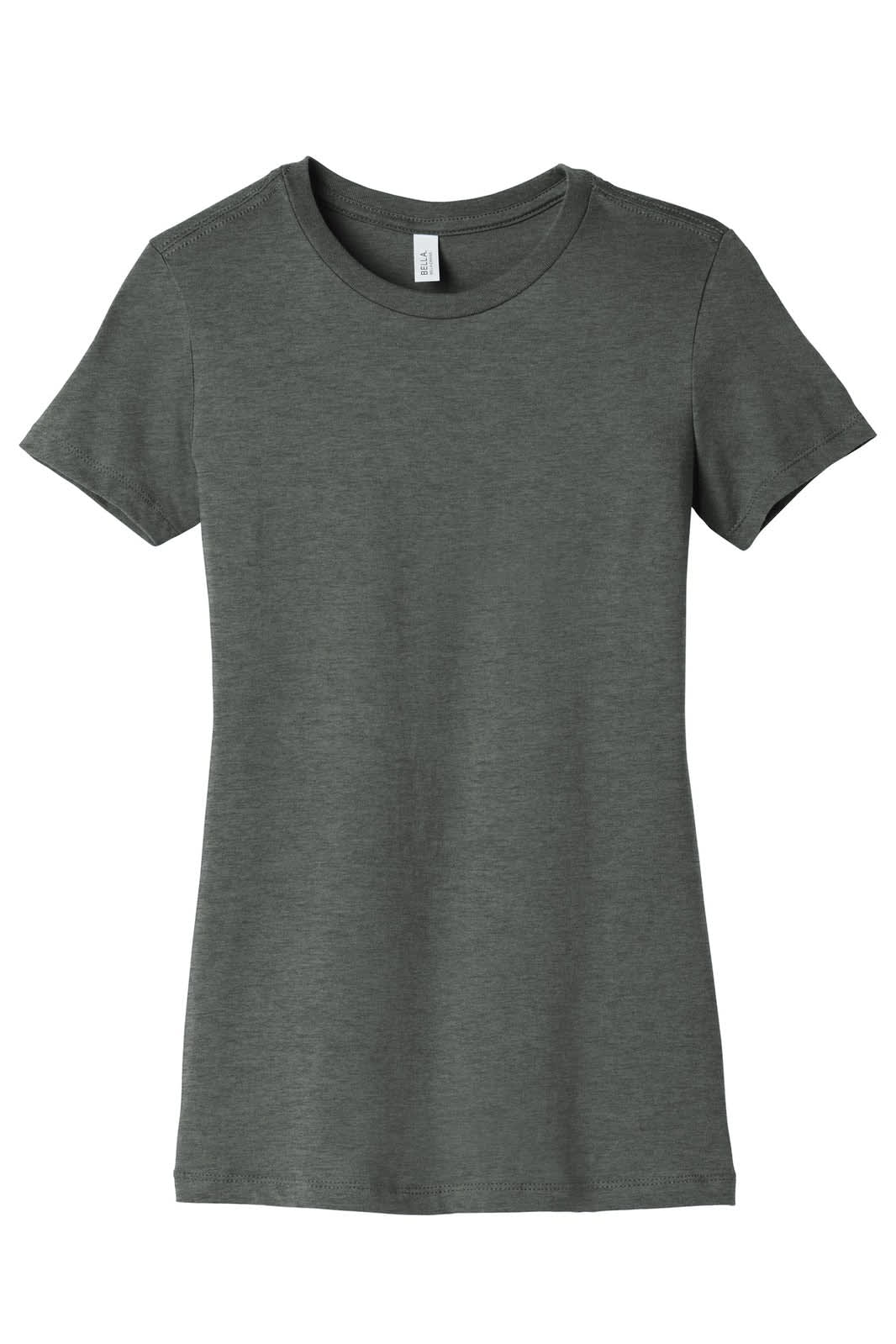 A women's fitted t-shirt in a deep green colour with a round neckline and short sleeves. It features a small logo.