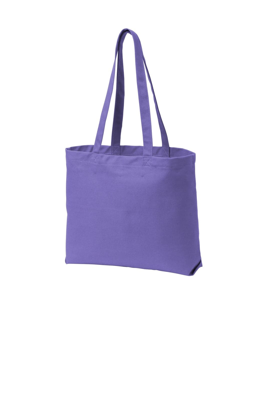 A purple tote bag with two shoulder straps and no visible details or logos.