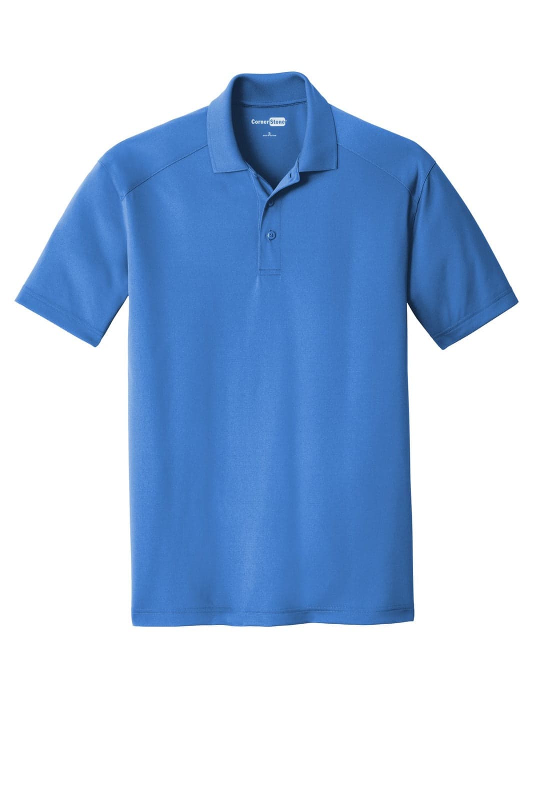 A lightweight, snag-proof polo shirt in a vibrant blue colour, featuring a collar and buttons, with a logo.