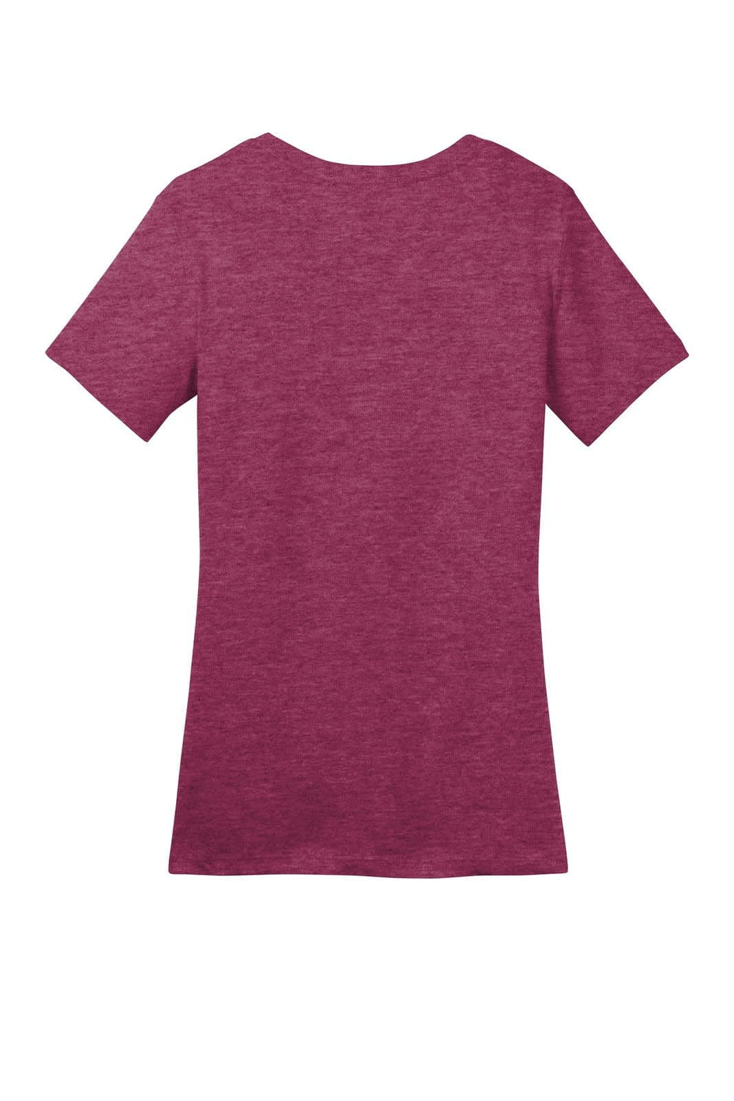 A maroon crew tee with short sleeves and a fitted design, featuring a branding label.