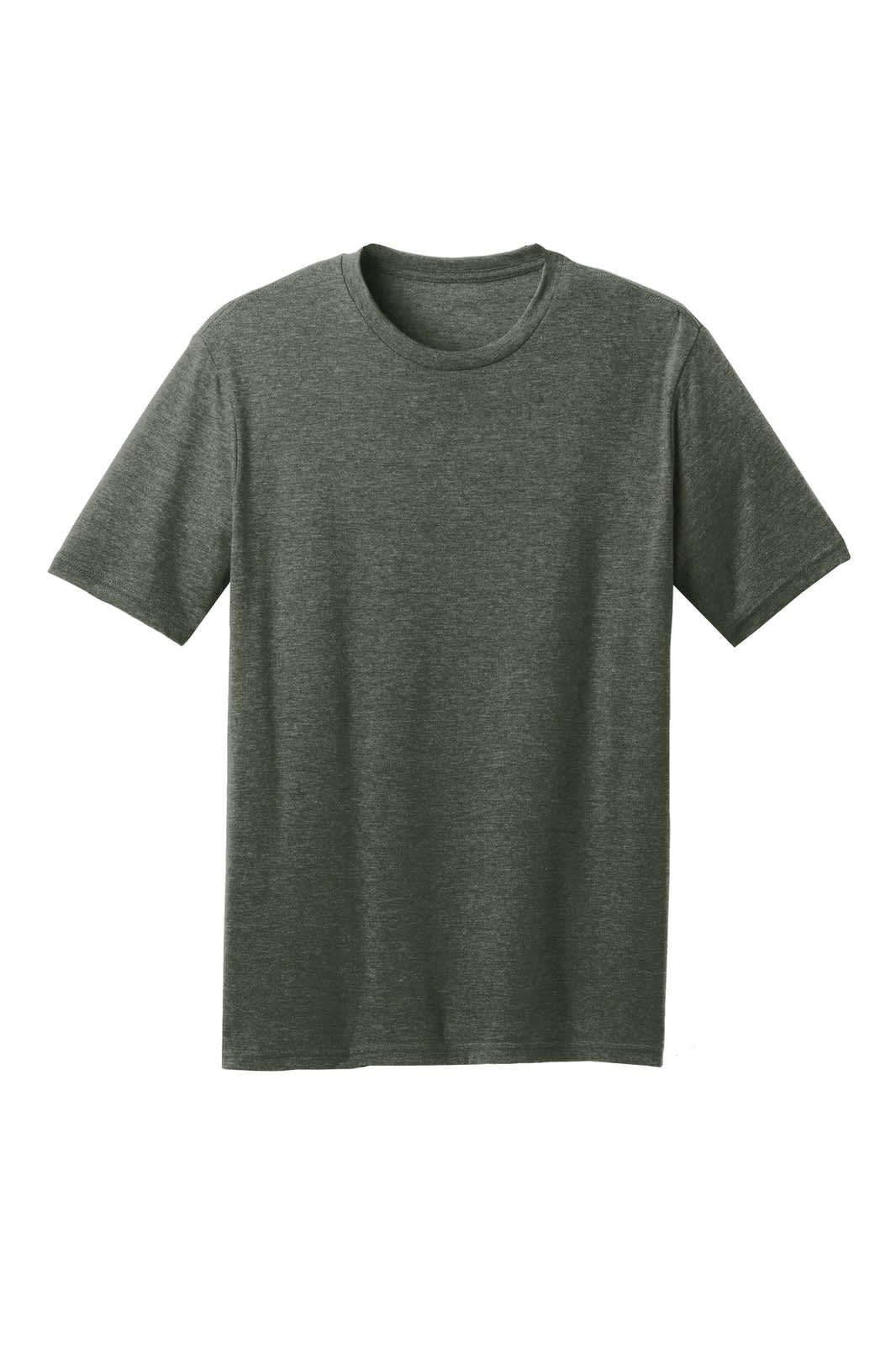 A green crew-neck t-shirt made from a blend of materials, featuring short sleeves and a relaxed fit.