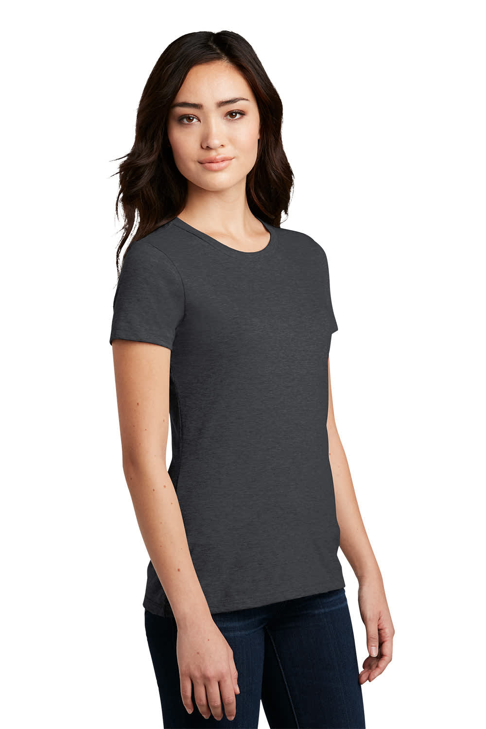 District Made Ladies Perfect Blend Crew Tee - DM108L Image 