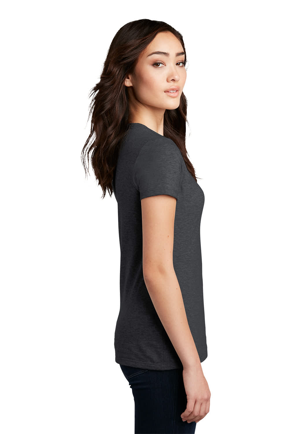District Made Ladies Perfect Blend Crew Tee - DM108L Image 