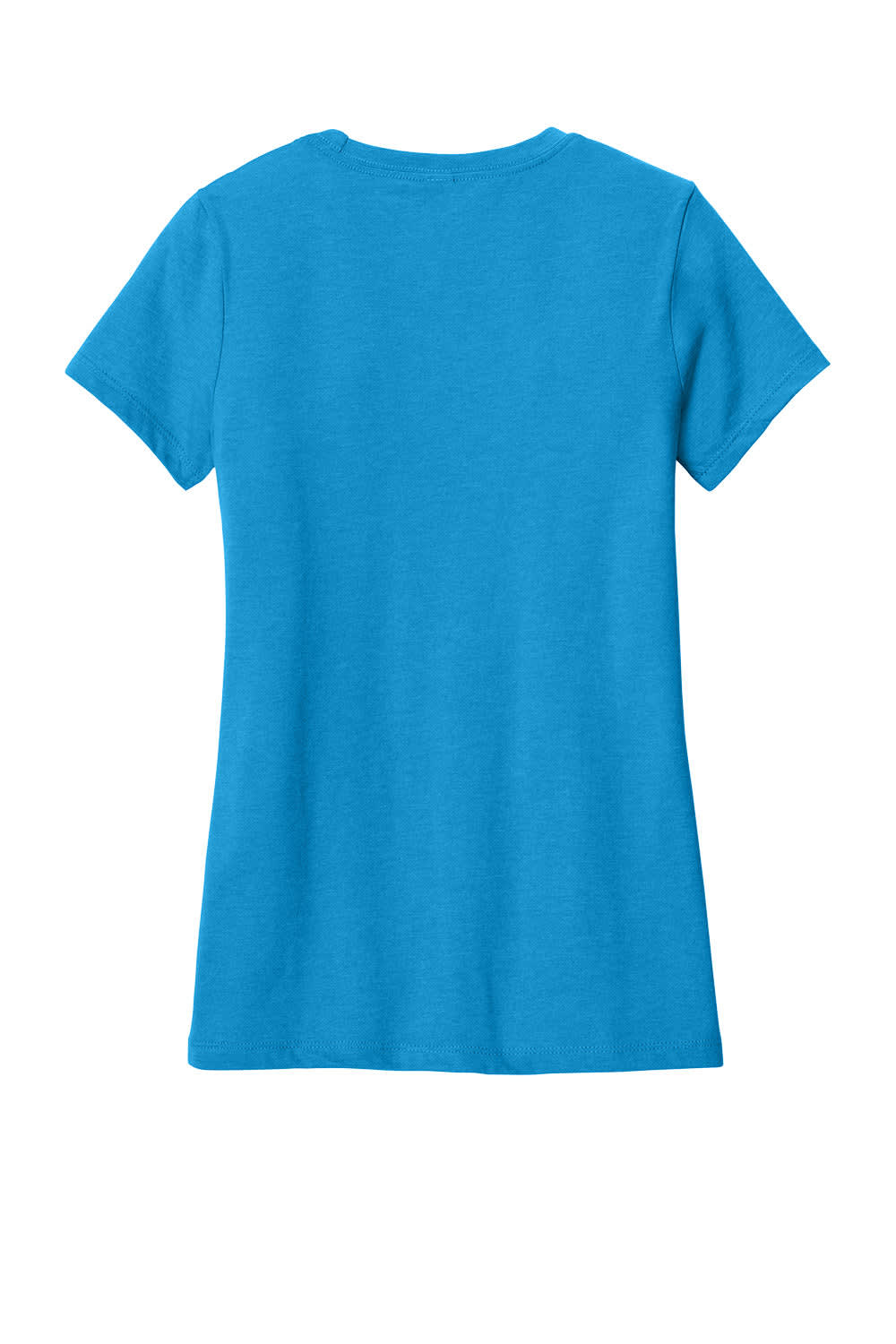 District Made Ladies Perfect Blend Crew Tee - DM108L Image Heathered Bright Turquoise