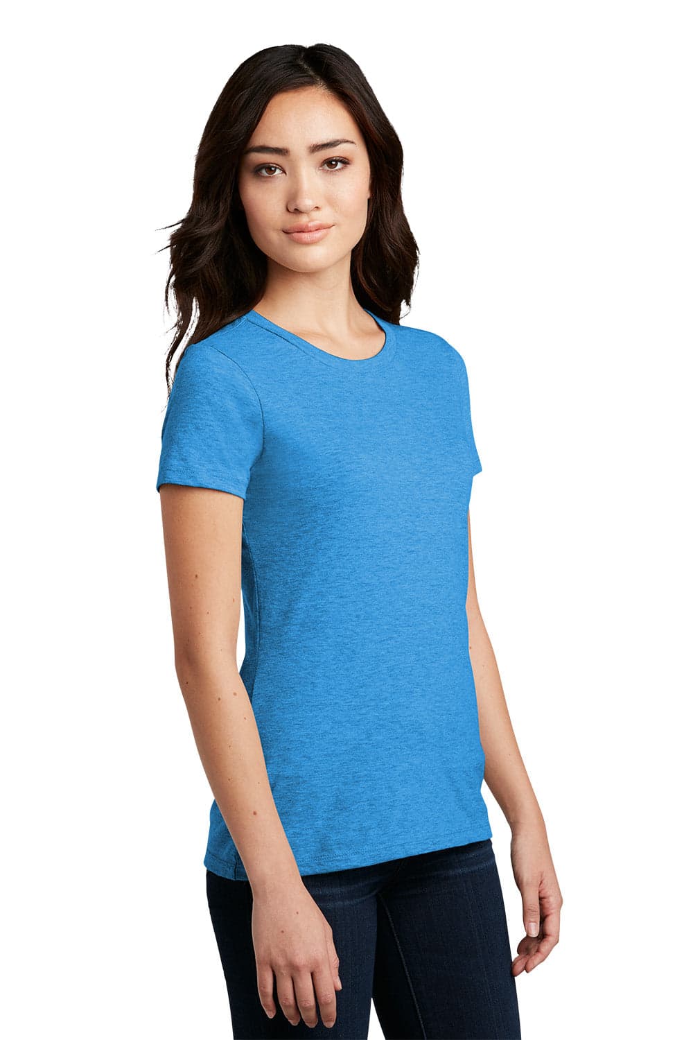 District Made Ladies Perfect Blend Crew Tee - DM108L Image 