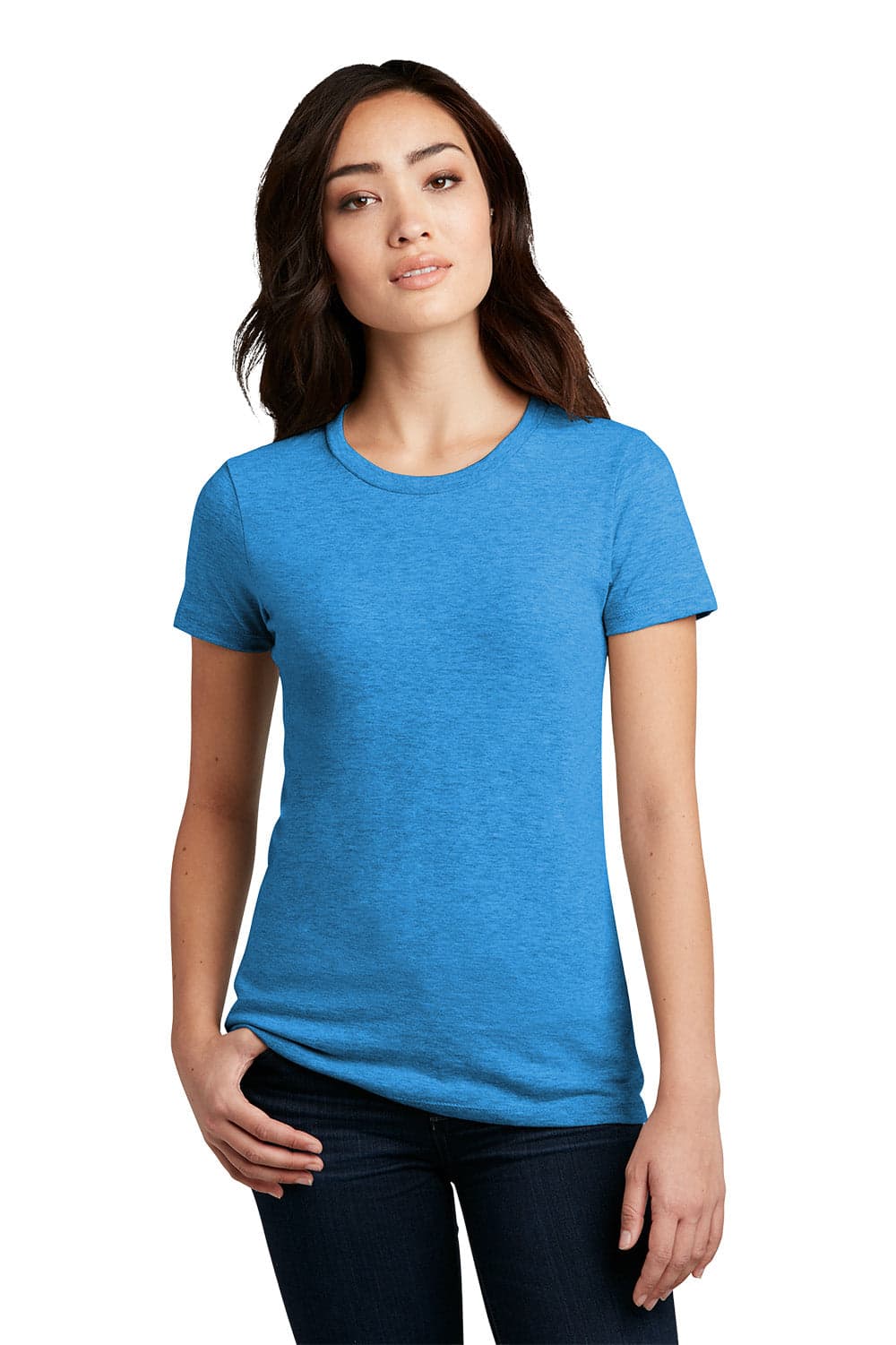 District Made Ladies Perfect Blend Crew Tee - DM108L Image 