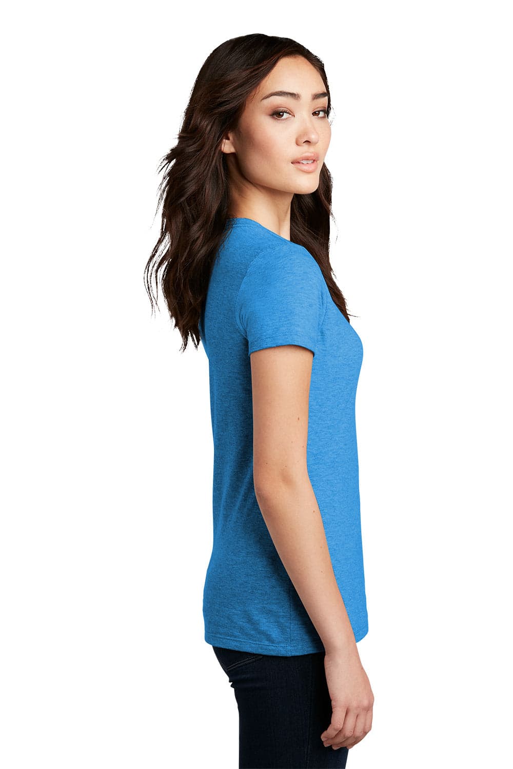 District Made Ladies Perfect Blend Crew Tee - DM108L Image 