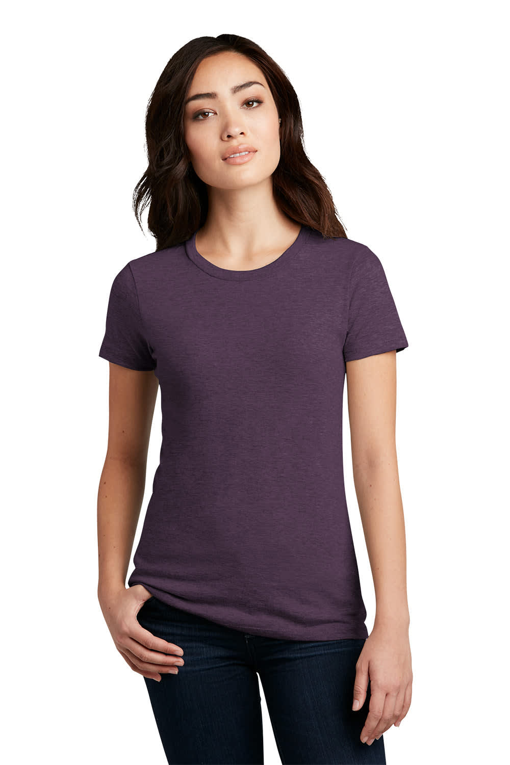 District Made Ladies Perfect Blend Crew Tee - DM108L Image 