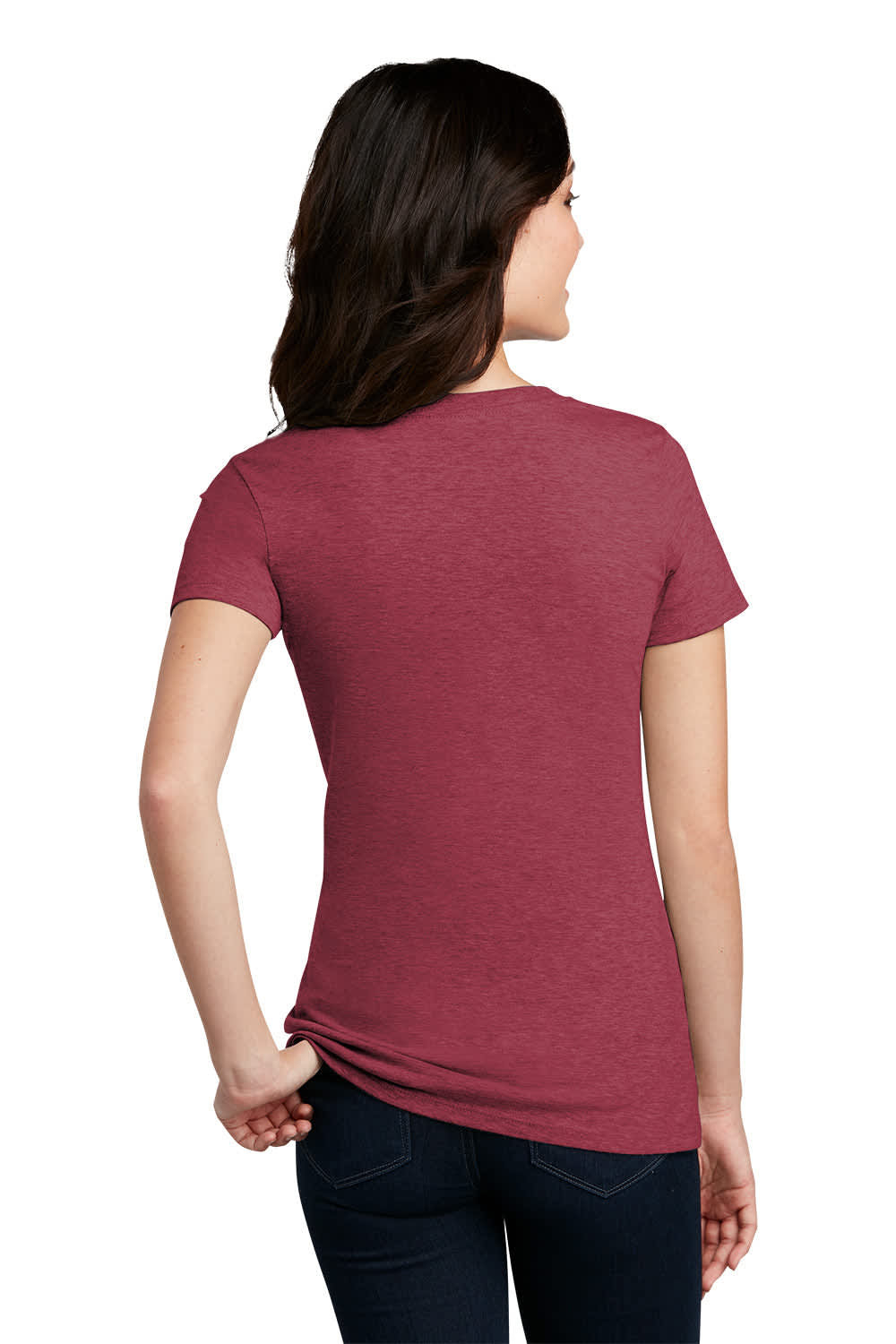 District Made Ladies Perfect Blend Crew Tee - DM108L Image 