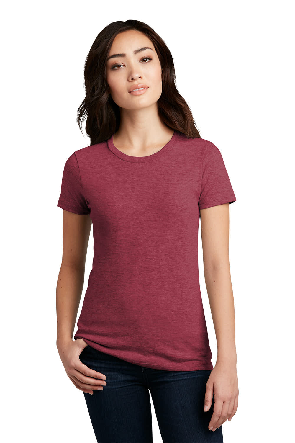 District Made Ladies Perfect Blend Crew Tee - DM108L Image 