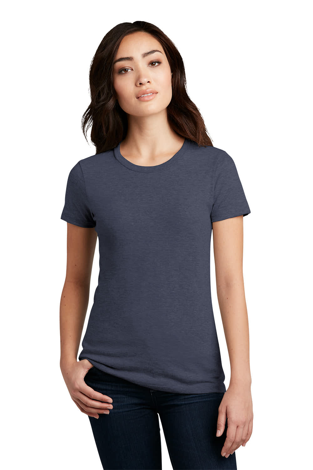 District Made Ladies Perfect Blend Crew Tee - DM108L Image 