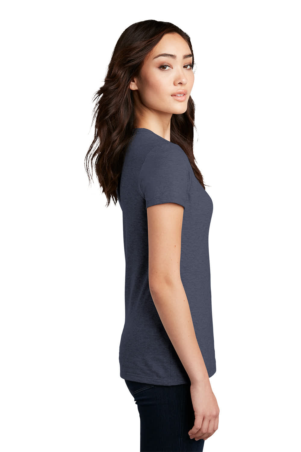 District Made Ladies Perfect Blend Crew Tee - DM108L Image 