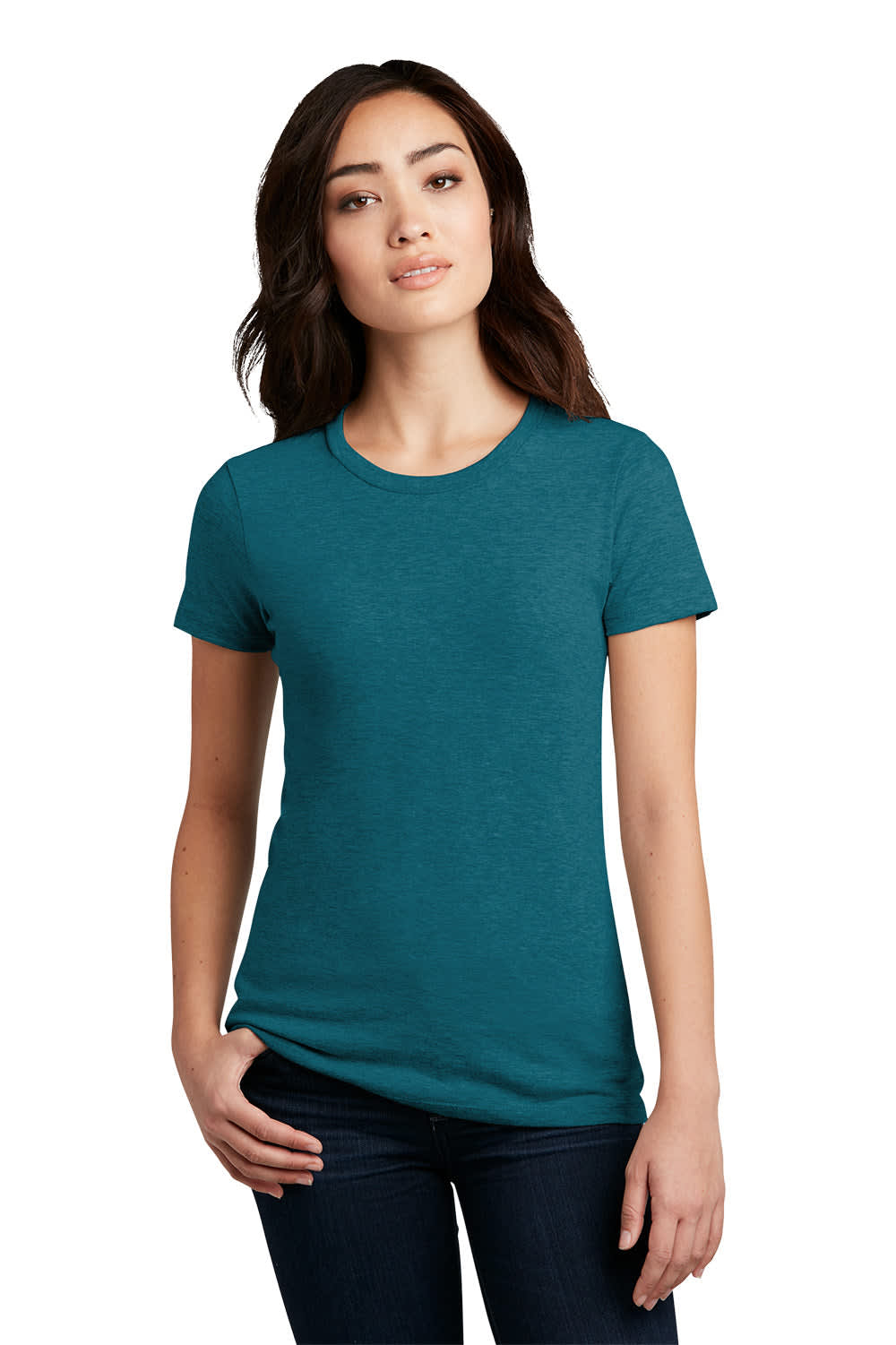 District Made Ladies Perfect Blend Crew Tee - DM108L Image 