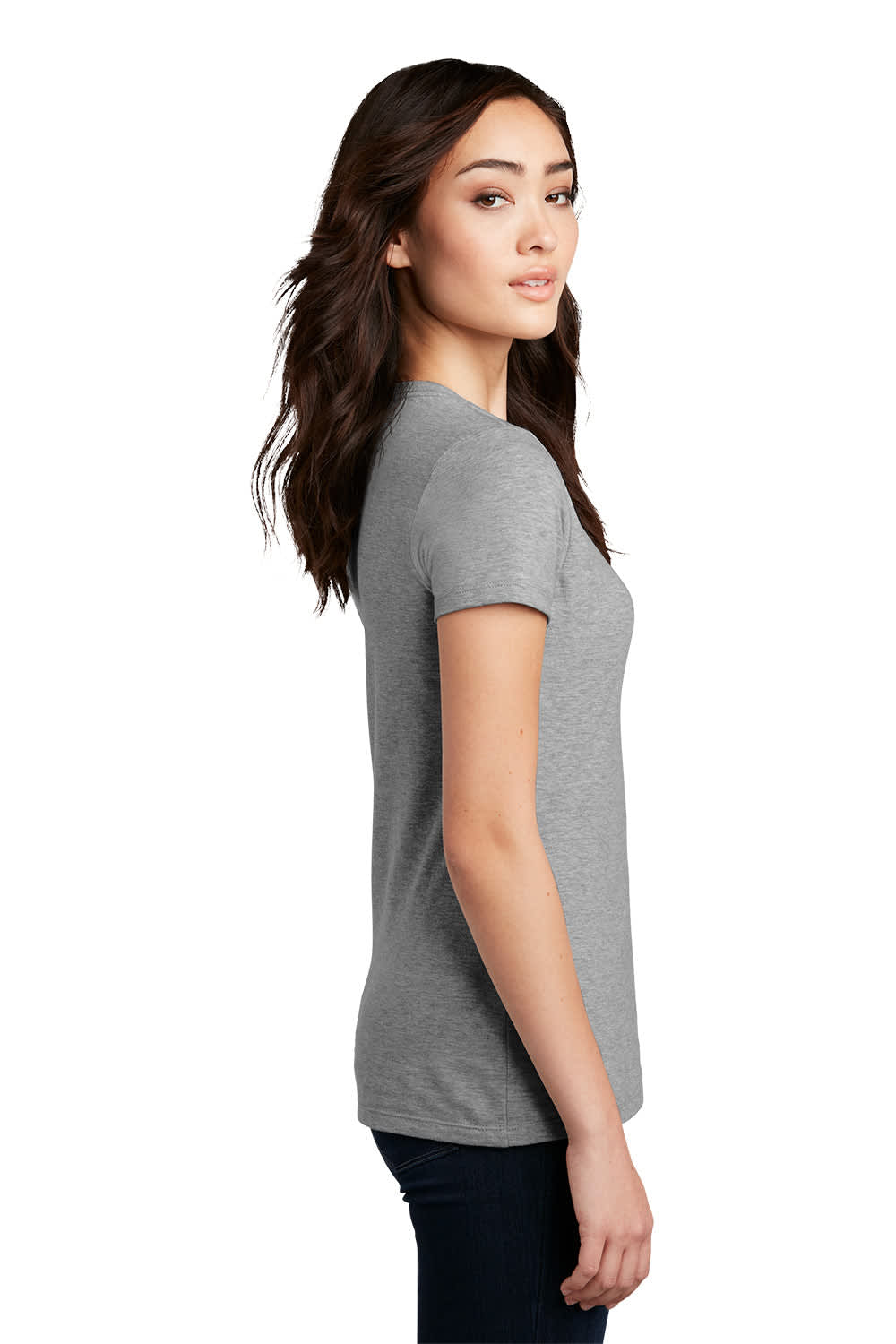 District Made Ladies Perfect Blend Crew Tee - DM108L Image 
