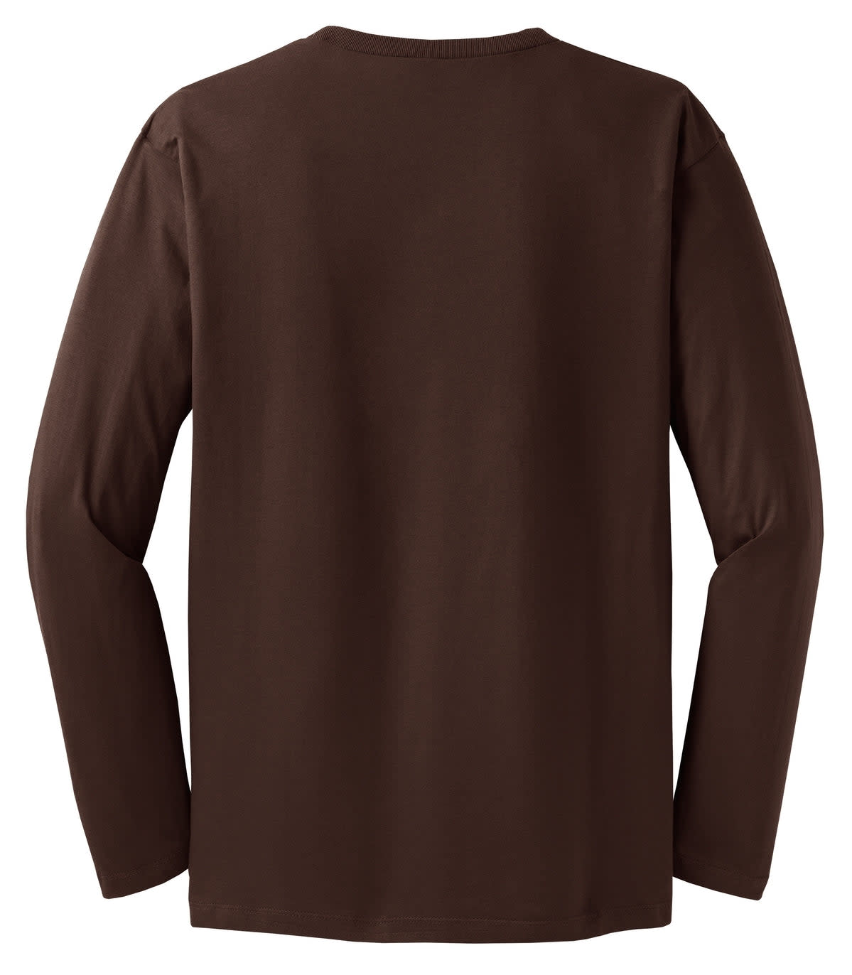 A long sleeve tee in a rich brown colour, featuring a simple design and no visible graphics.