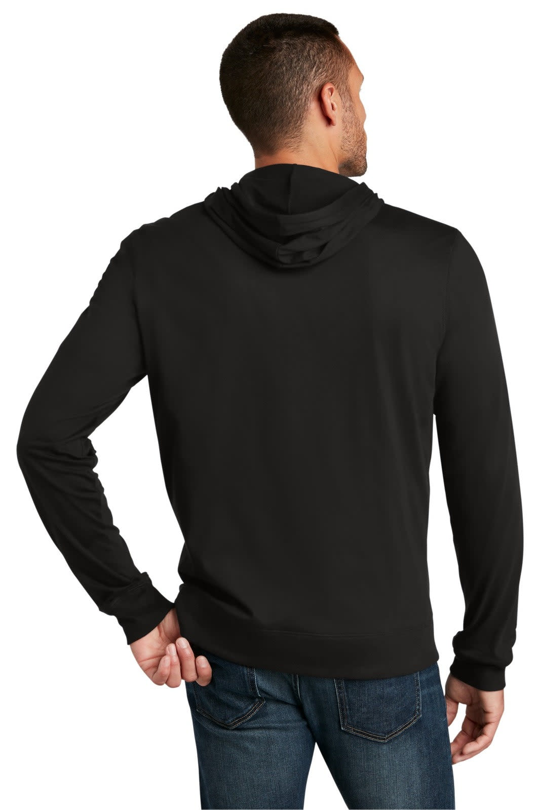 District Young Mens Jersey Full-Zip Hoodie